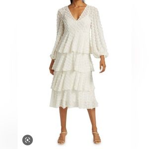 Zimmerman Wild Botanica Textured Dot Midi Dress